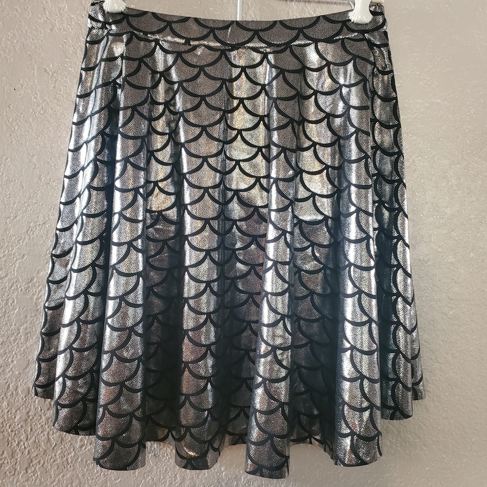 Elegant Black and Silver Mermaid Skirt L - Picture 1 of 11